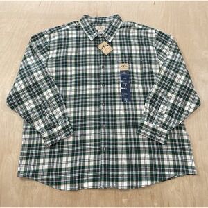 Blue Mountain Flannel Shirt Mens Plaid  Long Sleeve Button Up 3XL  Lightweight